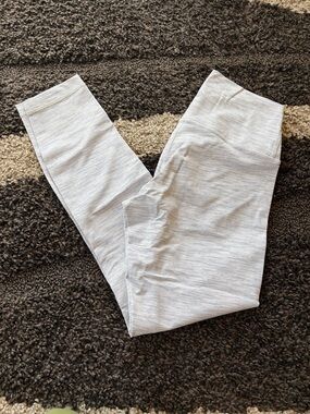 lululemon athletica Light Gray Striped Leggings